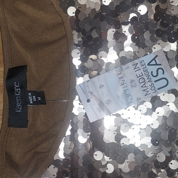 Karen Kane Mojave Sun sequin front blouse NWT - Picture 5 of 7